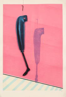 Louise Bourgeois (1911-2010): HENRIETTE (MOMA 749)Color lithograph and digital print with paper, metal and string additions, 1998, on Arches paper, signed with initials and inscribed AP 1 in pencil, an artist's proof aside from th