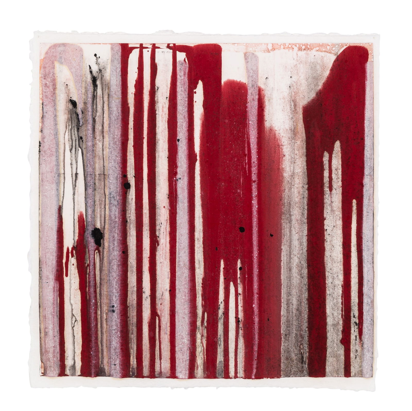 Jacqueline Humphries (b. 1960): UNTITLEDColor monotype, 1995, on handmade paper, signed, dated and inscribed TPP/JH #26 verso, in pencil, the full sheet, framed.Plate 21 1/4 x 21 1/4 inches; 540 x