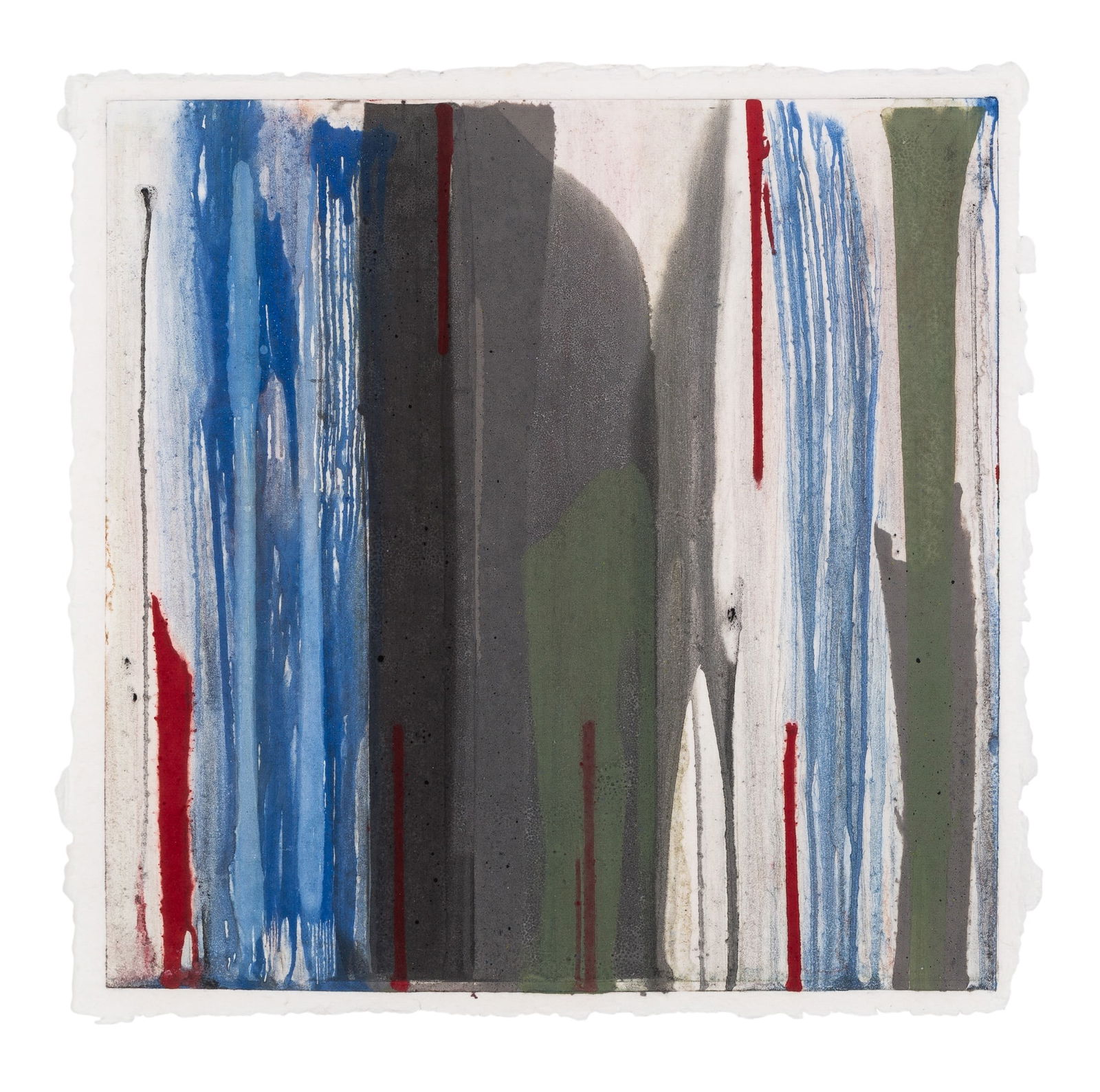 Jacqueline Humphries (b. 1960): UNTITLEDColor monotype, 1995, on handmade paper, signed, dated and inscribed TPP/JH #31 verso, in pencil, the full sheet, framed.Plate 21 1/4 x 21 1/4 in