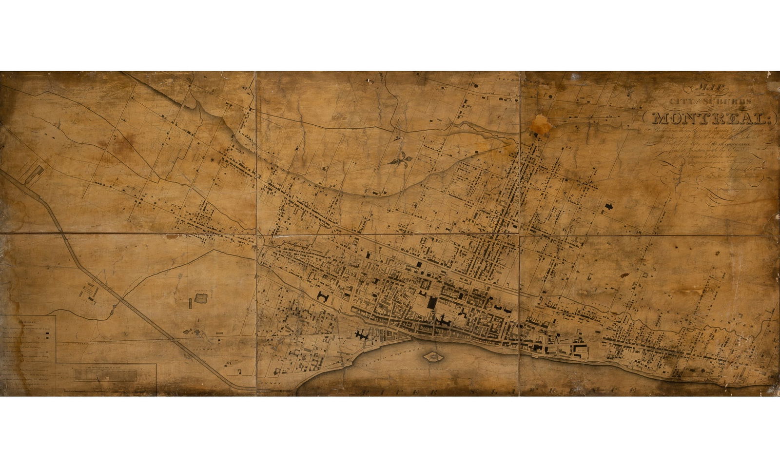A scarce and very large plan of Montreal (1 of 3)