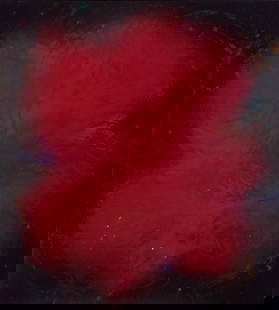 Natvar Bhavsar: Indian/American, b. 1934Yaksha, 1989Signed and dated Natvar Bhavsar 1989 and inscribed as titled on the reverseOil and acrylic with dry pigments on canvas61 1/4 x 55 inches (156 x 140 cm)