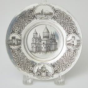 Silver and Niello Dish