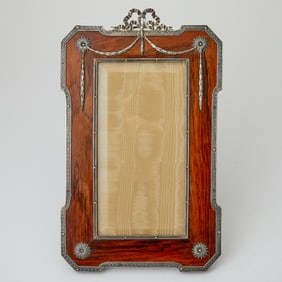 Fabergé Silver-Mounted Palisander Photograph Frame