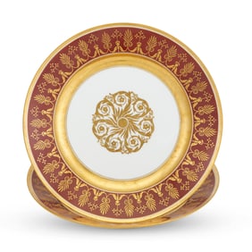 Pair of Russian Porcelain Plates from the Guriev Service