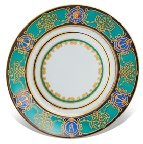 Russian Porcelain Plate from the Imperial Yacht Derzhava Service
