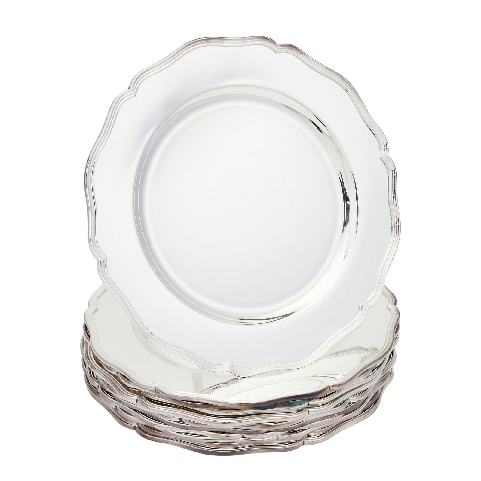 Set of Twelve Italian Sterling Silver Chargers 20th Century (1 of 4)