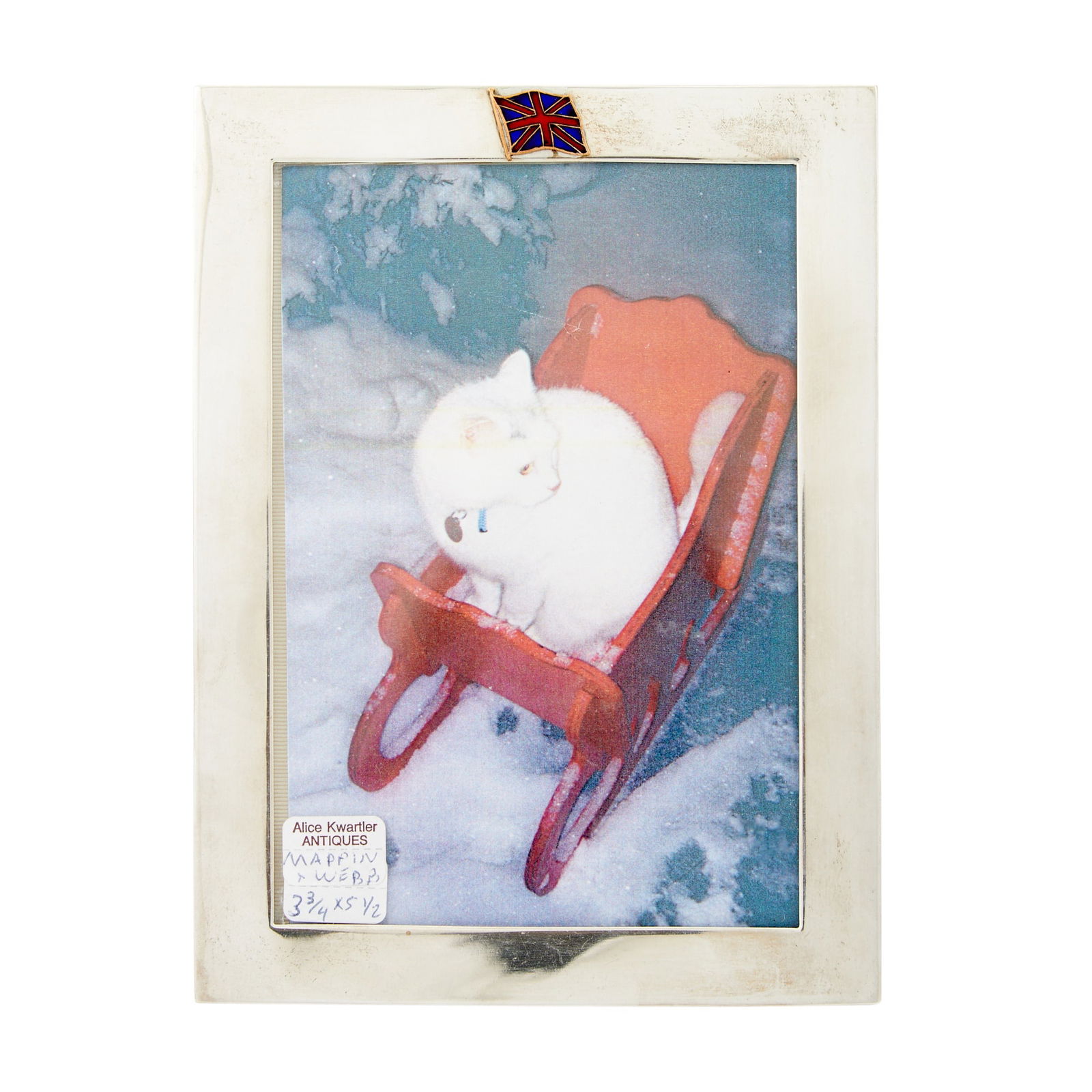 Edwardian Sterling Silver and Enamel Picture Frame Mappin & Webb, London, 1909 (1 of 3)