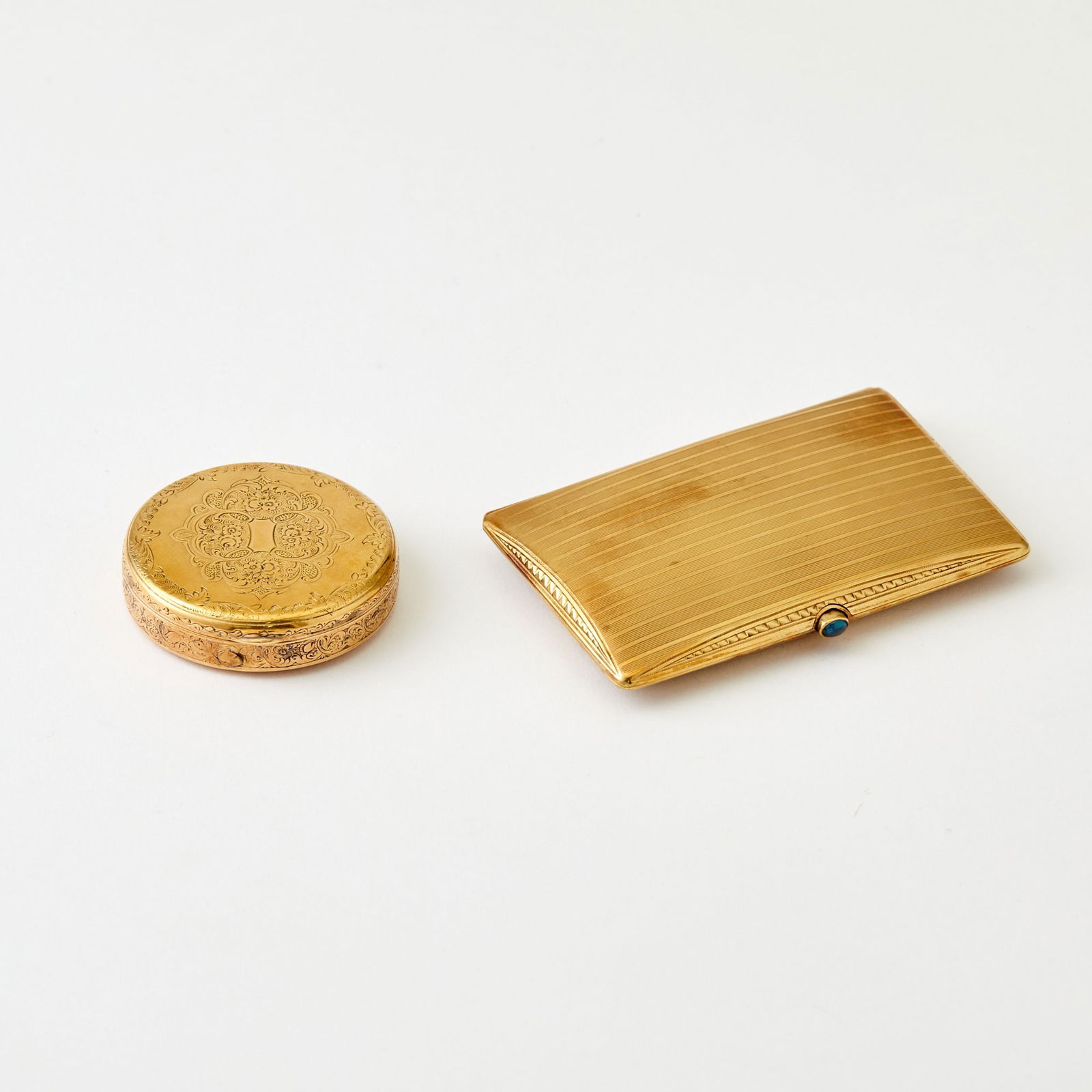 Continental Gold Cigarette Case and Gold Powder Compact (1 of 5)
