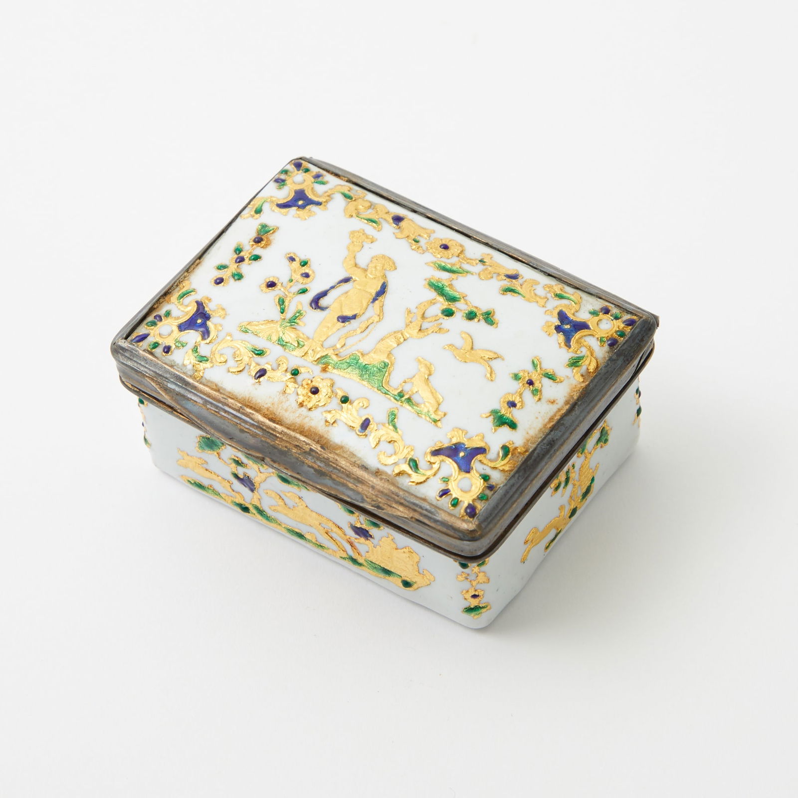 French Enamel Snuff Box Mid 18th century (1 of 4)