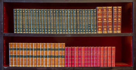 A group of finely-bound nineteenth century French books