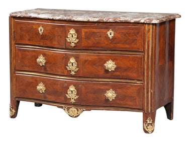 Early Louis XV Gilt-Bronze Mounted Kingwood Commode