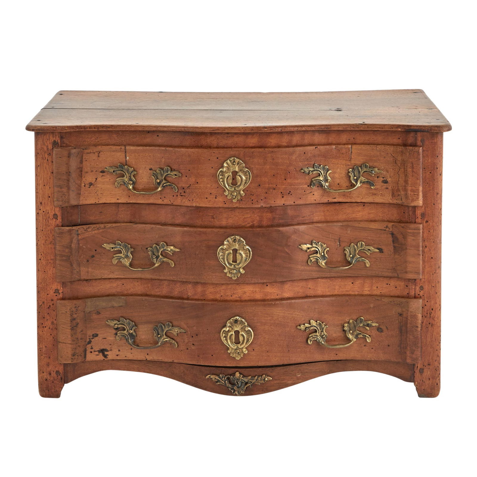French Provincial Walnut Miniature Chest (1 of 3)