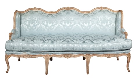 Louis XV Beechwood Canapé a Oreilles Mid-18th century, by Nicolas-Quinibert Foliot