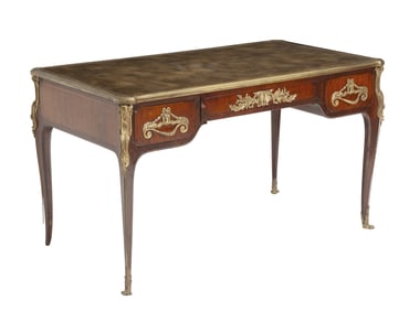 Louis XV Style Ormolu-Mounted Mahogany Bureau Plat