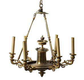 Empire Ormolu and Gilt-Brass Dish Light Circa 1815