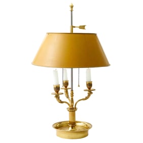Empire Style Brass Bouillotte Lamp 20th century