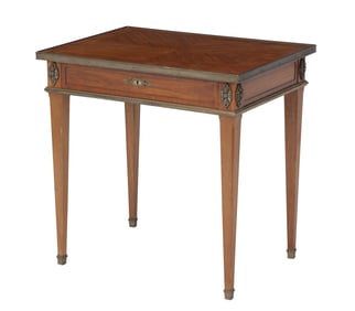 Louis XVI Style Gilt-Metal Mounted Tulipwood and Mahogany Side Table