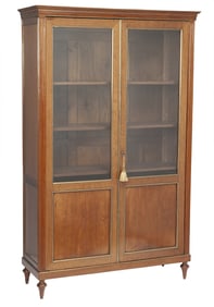 Louis XVI Style Brass-Mounted Mahogany Bibliotheque 19th century