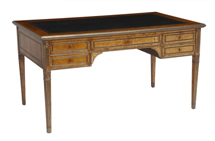 Russian Brass-Mounted Karelian Birch Writing Table Early 19th century