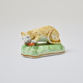 Staffordshire Figure of a Leopard Samuel Alcock & Co., mid 19th century
