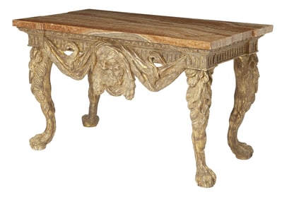 George II Style Giltwood Console Table Partially composed of older elements