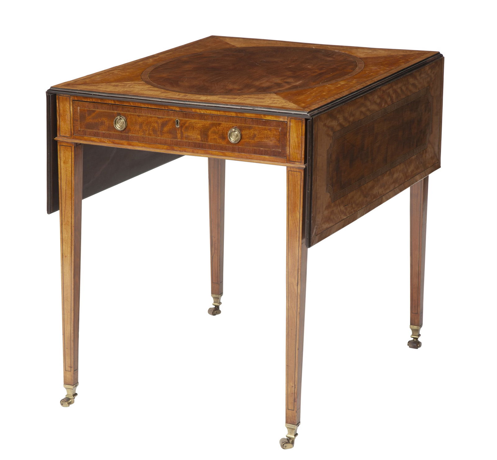 George III Inlaid Satinwood and Part-Ebonized Pembroke Table (1 of 10)