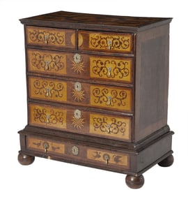 William III Marquetry Chest on Low Stand Circa 1695