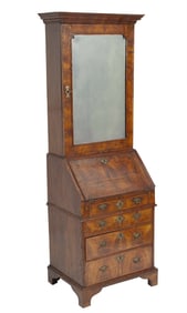 George I Walnut Bureau Bookcase Circa 1725