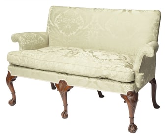 George II Walnut Settee Circa 1730, in the manner of William Hallett
