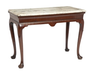 George II Walnut and Marble Side Table Circa 1730