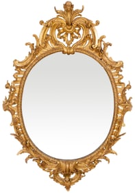George II Style Giltwood Mirror Circa 1755