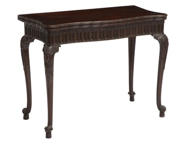 George II Style Mahogany Concertina-Action Games Table 20th Century, in the style of Paul Saunders