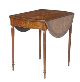 George III Satinwood and Marquetry Pembroke Table Circa 1775