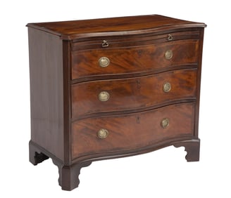 George III Mahogany Serpentine Chest of Drawers Third quarter 18th century