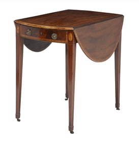 George III Inlaid Mahogany Pembroke Table Last quarter 18th century