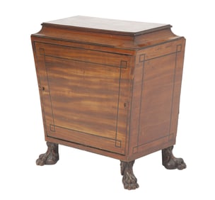 Irish Regency Inlaid Mahogany Cutlery Box Early 19th century