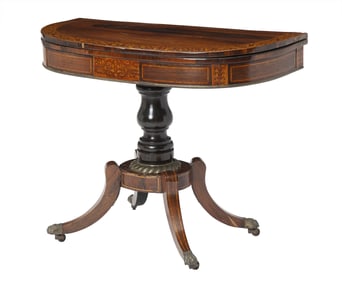 George IV Inlaid Rosewood and Ebonized Games Table First quarter 19th century