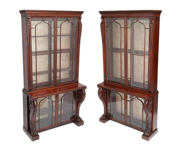 Near Pair of George IV Mahogany Bookcases Circa 1820