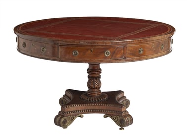 William IV Mahogany and Gilt-Metal Mounted Library Table Circa 1825