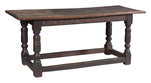 English Joined Oak Table 17th century and later