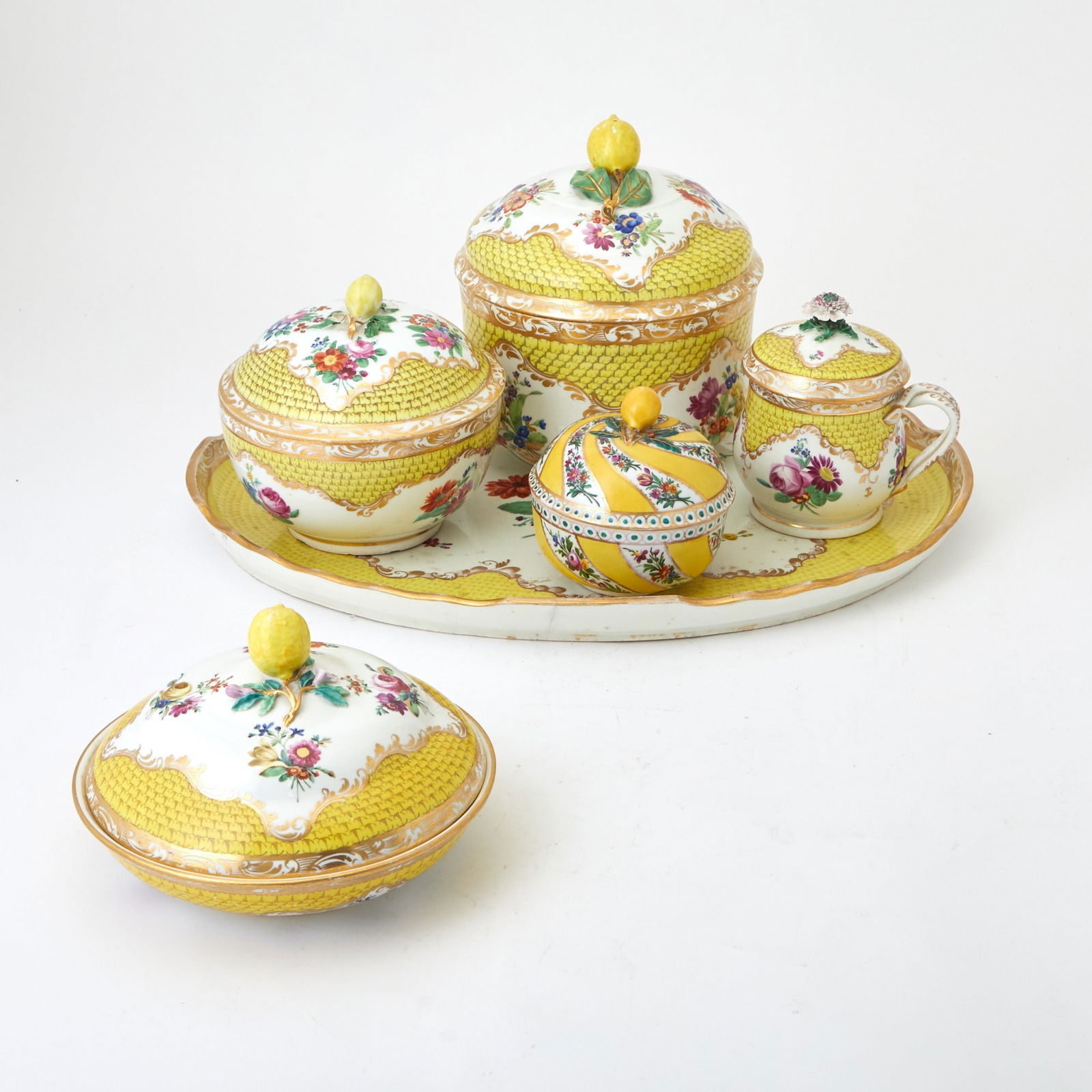 Group of Vienna Porcelain Yellow Ground Tableware Late 18th/19th century (1 of 5)
