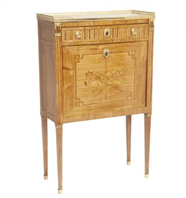 Swedish Ormolu-Mounted Tulipwood and Marquetry Secrétaire à Abattant Circa 1780, in the