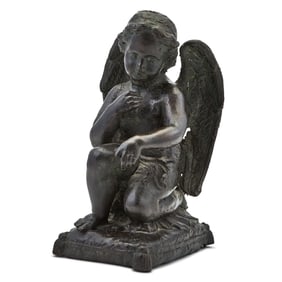 Italian Bronze of a Kneeling Angel 16th Century
