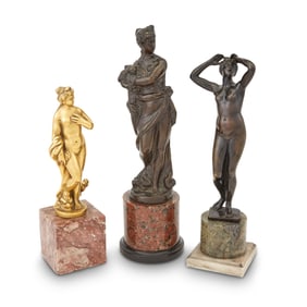 Group of Three Italian Bronze Female Figures