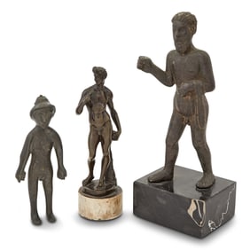 Italian Bronze Figure of Bacchus Late 19th century, after Michaelangelo