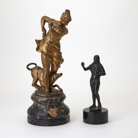 Continental Gilt-Bronze Figure of Diana the Huntress Late 19th century, possibly French