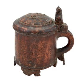 Norwegian Burr Birch Peg Tankard Dated 1773