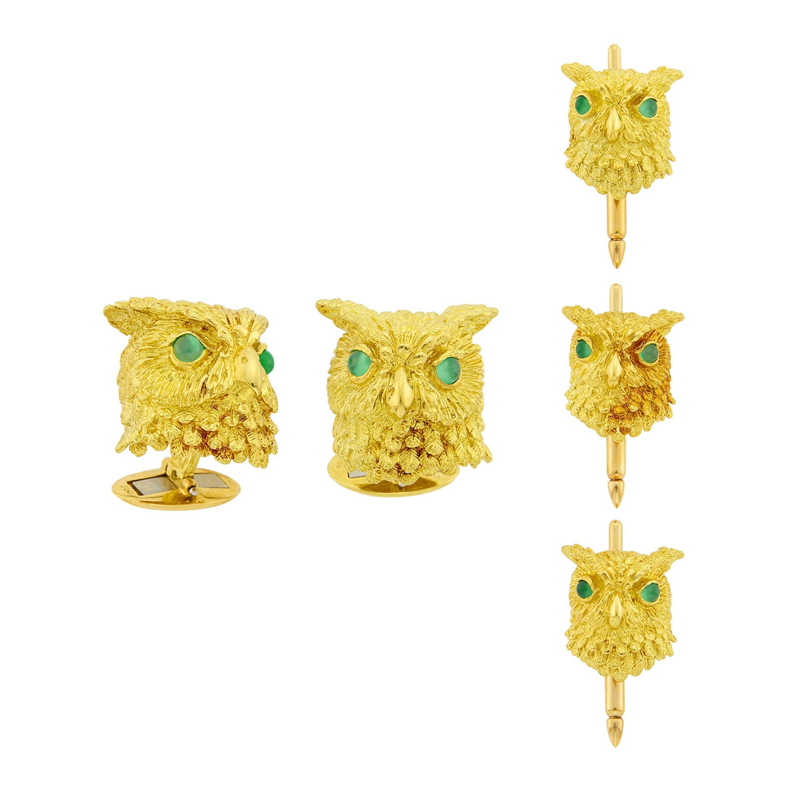 Gold and Green Onyx Owl Dress Set (1 of 1)