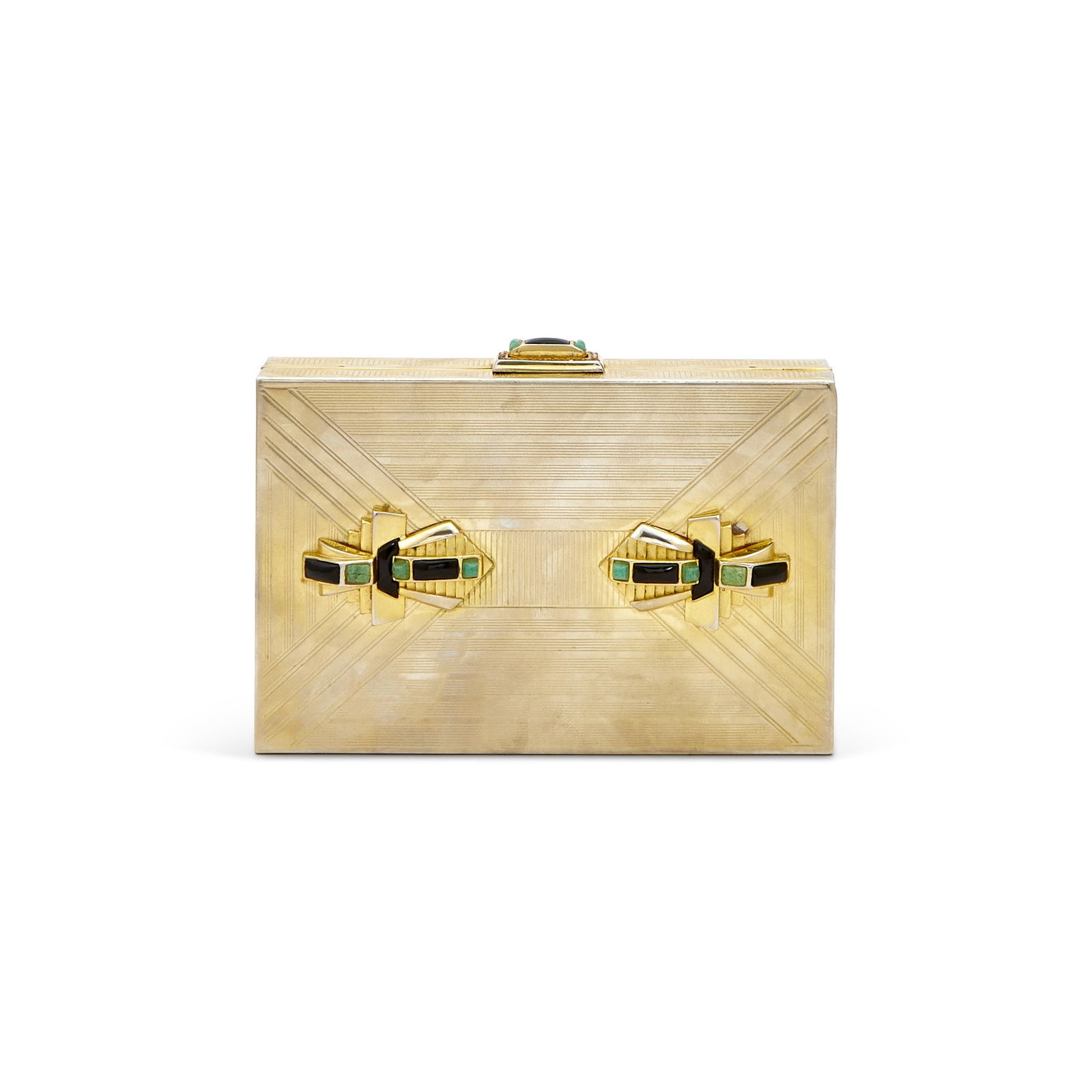 Judith Leiber Gilt-Metal, Colored Stone and Rhinestone Clutch (1 of 1)