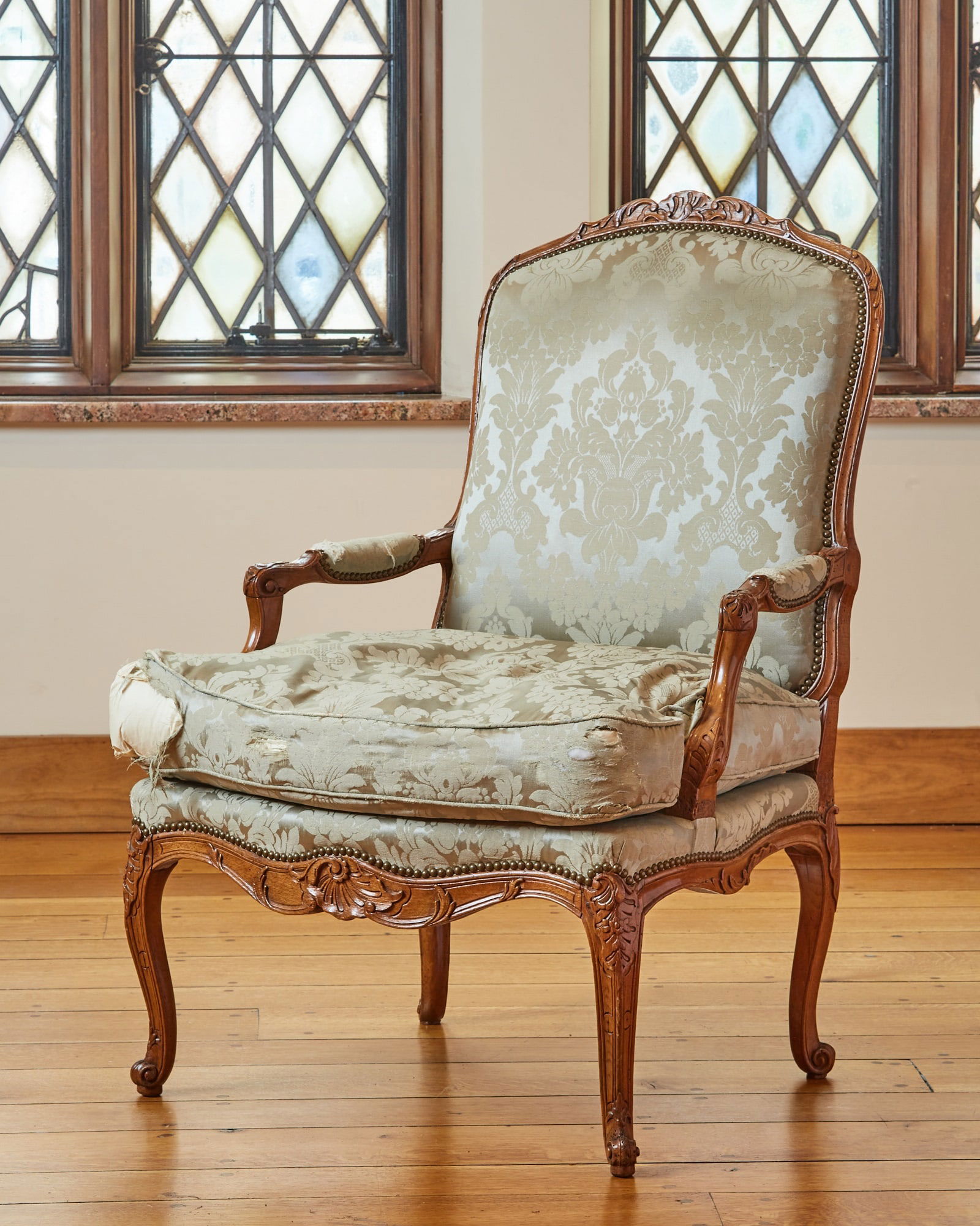 Louis XV Carved Walnut Fauteuil 18th Century (1 of 4)
